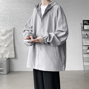 连帽夹克男大码胖子棒球服上衣外套JK65129-P45图片