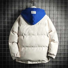 加厚假两件棉衣男宽松皮棉服潮流休闲冬季棉袄子A266-P02-P100，男装棉衣，电商A266