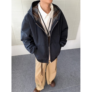 加绒牛仔棉服男冬季棉衣外套羊羔绒加厚毛领保暖外套MY1312-P148图片
