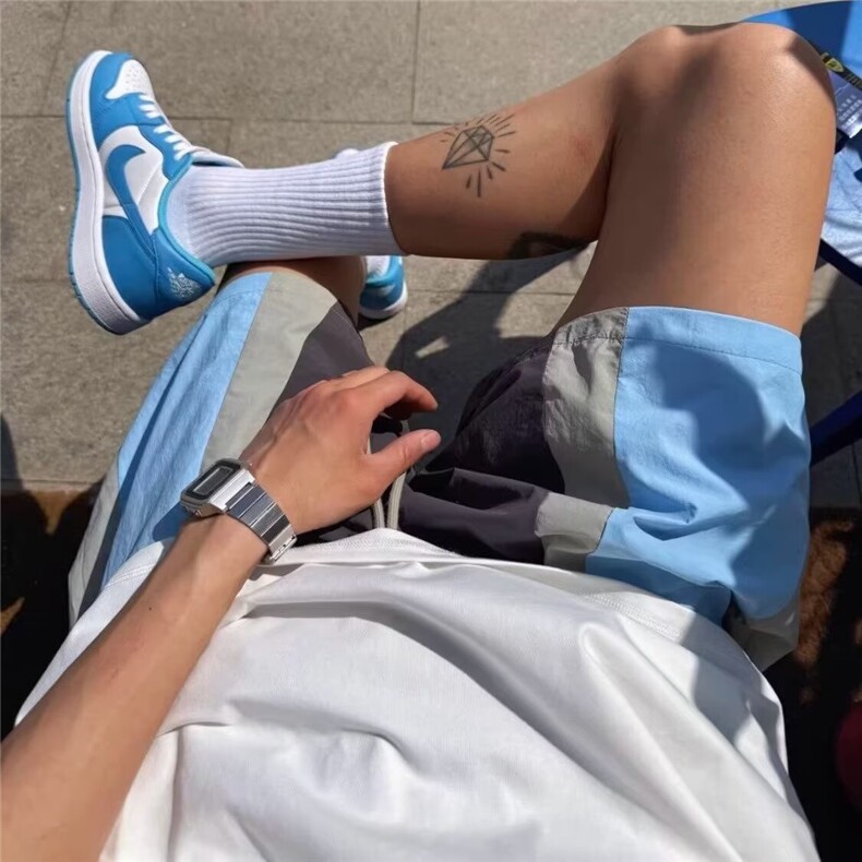 美式复古运动短裤轻薄训练跑步健身男女夏季凉感宽松五分裤子,男装牛仔裤,星座506A