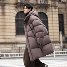 加厚连帽羽绒服冬装新款中长款白鸭绒羽绒外套男9137-P620控1038，男装羽绒服，电商A355（原A415）