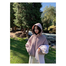 超轻菱格连帽立领羽绒棉服宽松显瘦保暖棉衣棉服，男装棉衣，星座1210-1