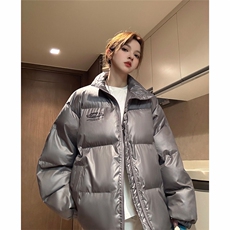 eq331亮面面包服冬季加厚保暖羽绒棉服外套男女情侣装2024新款，男装棉衣，电商C306-1