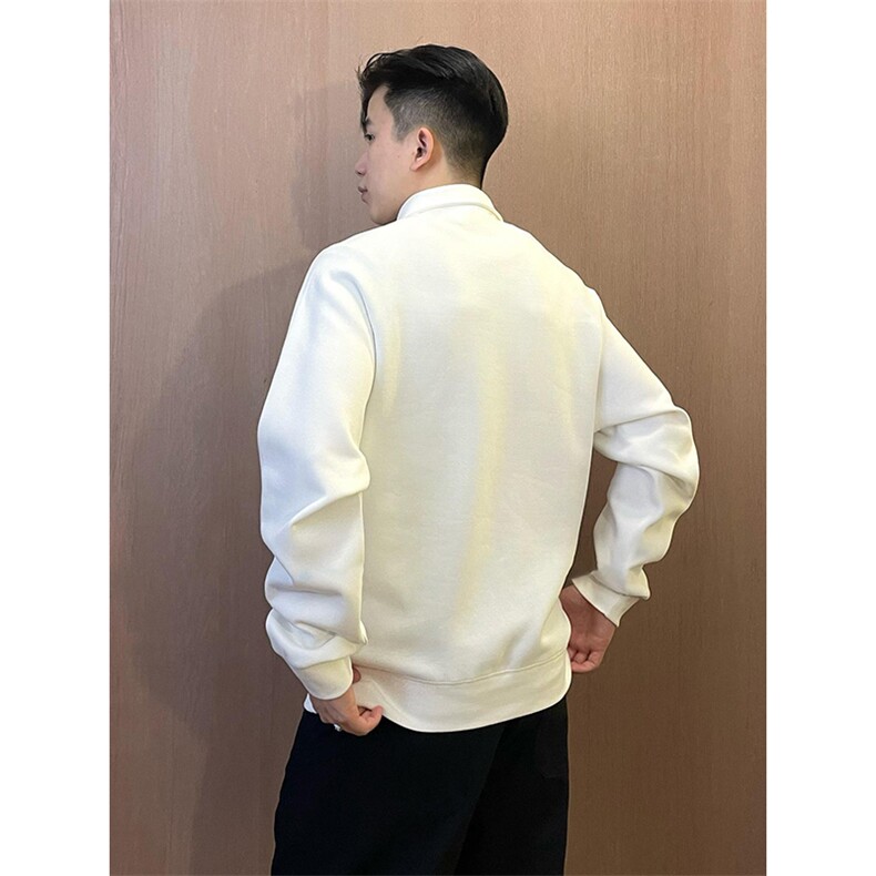 抖音得物高品质二开230克精梳珠地光版纯色宽松长袖T恤翻领POLO衫,男装T恤,电商A443