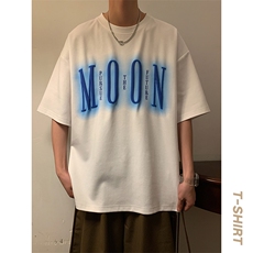 港风暖光短袖男t恤夏季休闲百搭字母圆领T恤男上衣TC3132-P25控45，男装T恤，星座717
