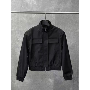 网图美式立领防水骑兵服短款硬汉百搭外套JK0211/P70,蘑菇街时尚搭配网图片