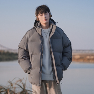 现货 抖音得物供视频 三条杠织带加厚羽绒连帽棉衣外套棉服MY8097图片