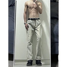美式ins高街vibe重工艺水洗复古黄泥牛仔裤货号K2316P55，男装牛仔裤，电商A063