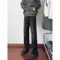 B221美式ins高街暗黑小众破洞修身微喇牛仔裤LK24158-P65控88，男装牛仔裤，电商B221