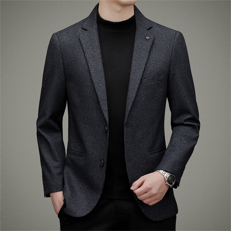 DJ3370钱塘2020-3秋冬季新款商务休闲简约中年男士西服外套P170,男装西服,钱塘207-3