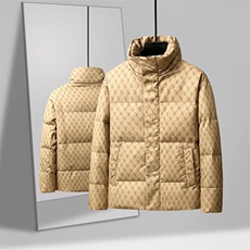 2025冬装新款潮牌ins港风潮时尚印花羽绒服夹克加厚外套H01-P140，男装羽绒服，星座1210B