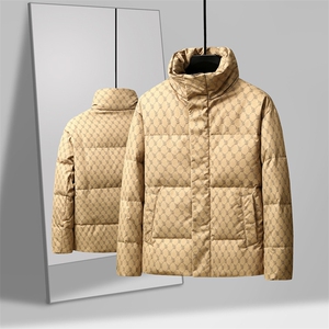 2025冬装新款潮牌ins港风潮时尚印花羽绒服夹克加厚外套H01-P140图片