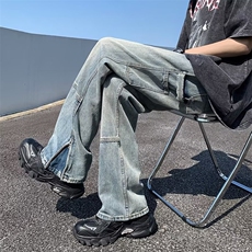 裤子高街水洗牛仔裤男设计感R1035P48，男装牛仔裤，星座1116-2