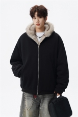 美式座山雕加绒加厚棉服男冬宽松连帽毛领棉衣外套MY18001，男装棉衣，电商B312