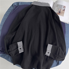 新款早秋上新千鸟格POLO领长袖上衣简约高级-EX51001-特批45，男装针织衫/毛衣，电商A061