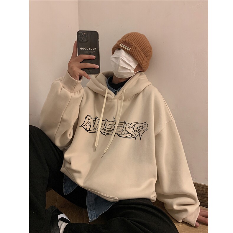 新款潮流宽松ins学生男连帽卫衣D328-WY23007-薄款P55厚款P65,男装卫衣,电商D328