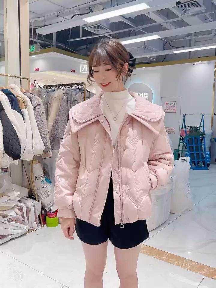 2022新双层领羽绒服短款火爆，女装羽绒服，泰靡(1F)