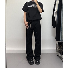 现货抖音得物品质黑色弹力修身直筒牛仔裤量大价格还可谈，男装牛仔裤，星座310A-4