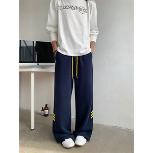 2025新款重磅条纹运动卫裤潮牌宽松休闲裤垂感百搭现货K8322-P32图片