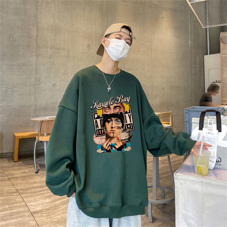特P25控48秋冬新款男士圆领卫衣宽松休闲日常百搭上衣WQ2445,男装卫衣,电商B370