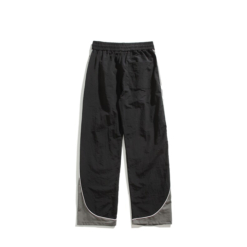 抖音品质潮流拼接条纹速干宽松运动休闲裤B315-K24219-特p35控68,男装休闲裤,电商B315