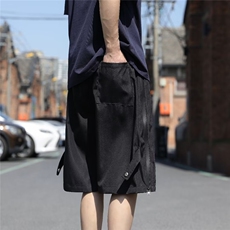 短裤男士夏季新款拉链冲锋裤美式高街潮牌痞帅休闲五分裤-X2402，男装休闲裤，星座601-2