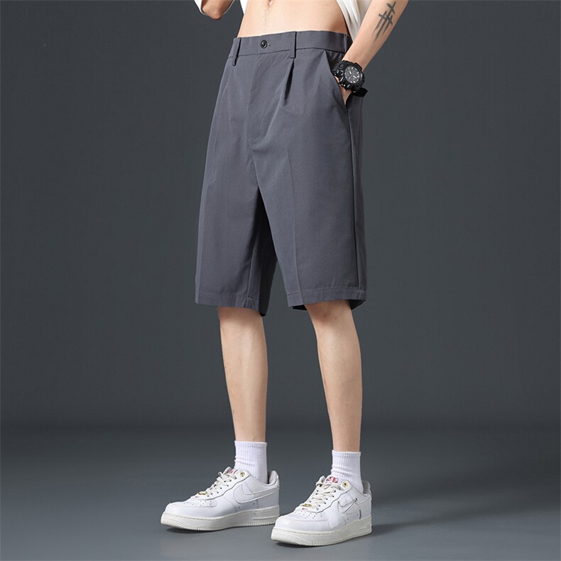 2025夏季短裤男ins速干冰丝裤子宽松休闲五分裤西裤K817P28,男装牛仔裤,星座1107