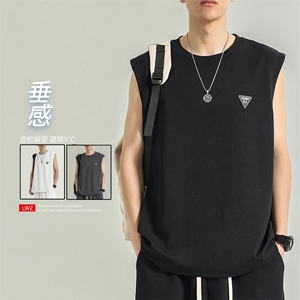 无袖t恤夏季薄款宽松冰丝短袖速干篮球衣服背心休闲 TT382-特批34图片