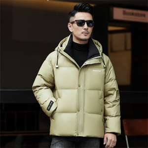 ZMS-M687新款冬季男士白鸭绒羽绒服连帽保暖外套修身大衣图片