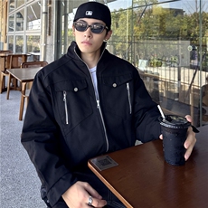 立领夹克棉服男女秋冬季工装棉服外套宽松上衣2238-p128，男装夹克，电商C307