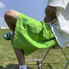 粉色透气速干休闲沙滩运动短裤男潮牌居家睡裤篮球4分裤子夏薄款，男装牛仔裤，电商A022