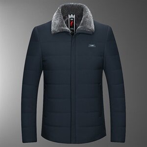 6803/P80爸爸棉衣中老年翻领加绒加厚棉袄男老人棉服父亲外套图片