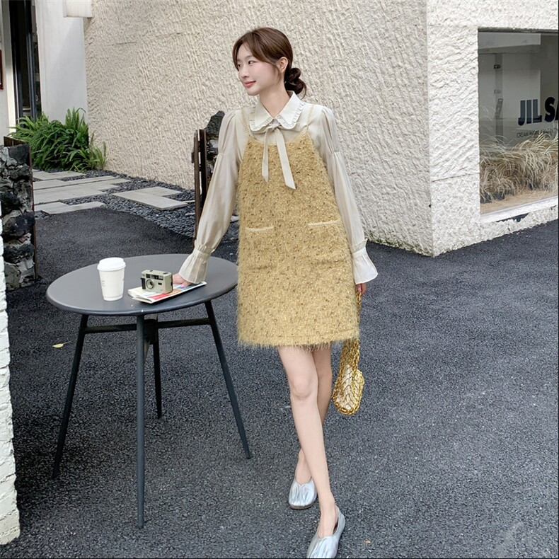 现?货?韩系轻奢小香风连衣裙两件套2D151-F11-P185-K278,女装套装/套裙,2D151