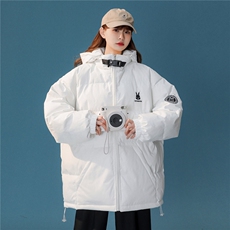 中性风小兔刺绣宽松男士棉衣韩版情侣棉服冬装外套G1035P128男，男装棉衣，电商A339