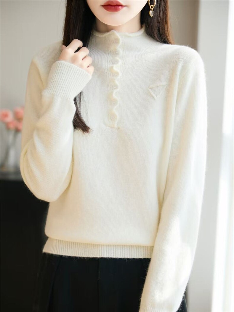 2025年秋季时尚百搭通勤简约休闲打底衫，女装针织衫/毛衣，源达羊绒