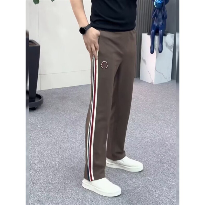 欧洲站潮牌裤子男刺绣提花织带男装运动休闲裤薄款夏季修身小脚裤,男装休闲裤,星座506A
