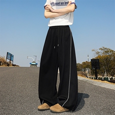 A1991TP45控88-春季新款2025辑明线休闲潮流卫裤男宽松直筒裤子，男装休闲裤，电商B241