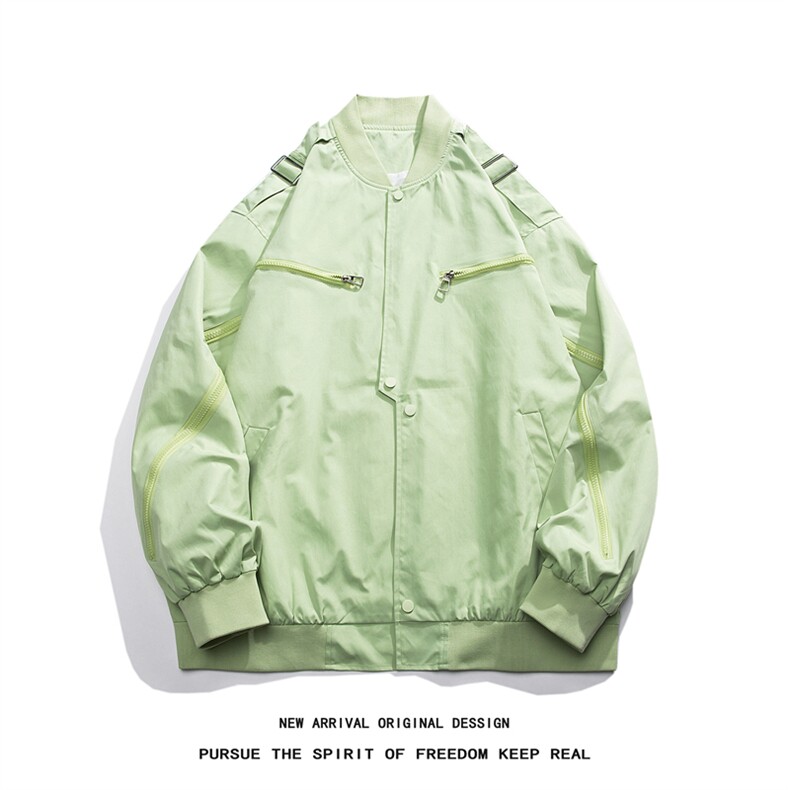 JK8115/P75春季新款棒球服防水外套男美式潮牌男装宽松飞行员夹克,男装夹克,电商A141