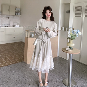 26春新款现-法式甜系拼接设计绝美连衣长裙2615-P180K288图片