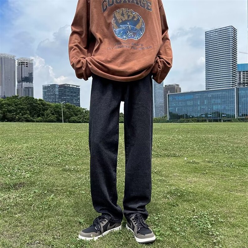 牛仔裤男夏季潮大码休闲裤子高街N929P35图片