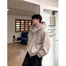 现货足连帽拉链扎染棉服复古宽松保暖棉衣8184/P105，男装棉衣，星座205-3