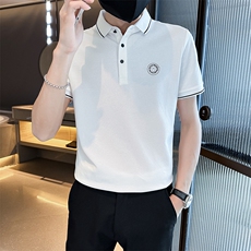 2024工艺款短袖T恤轻奢翻领短袖时尚Polo衫T0269-P55，男装T恤，电商D342