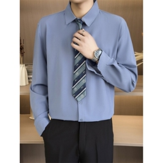 莫代尔黑衬衫男士商务正装抗皱易打理衬衣垂感工作服CY32，男装衬衫，星座1116A（原606A-3）