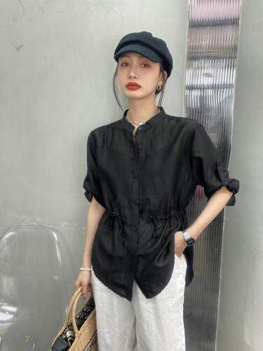 天丝衬衣，女装，独上素帛