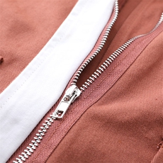 拉链褶皱口袋纽扣中长款常规长袖2021年秋季连帽通勤纯色，女装大码女装，独衣靓