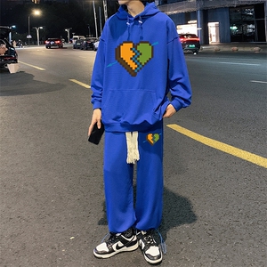 秋季新款华夫格连帽卫衣卫裤套装大码班服XZ102A-4-HF0011-P78