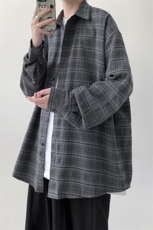 已出货宽松格子衬衫男KD628-P50控78，男装衬衫，电商D312-1