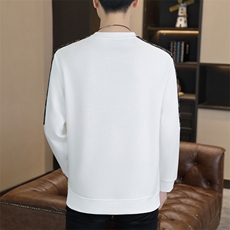 秋冬季男士休闲时尚圆领套头卫衣打底衫L6009--P47加绒P52，男装T恤，星座310B-3