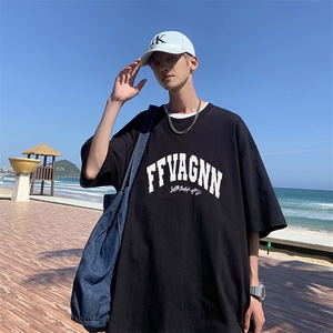 新款纯棉印花短袖t恤男夏季青少年初中高中学生帅气半袖TX526-P25图片