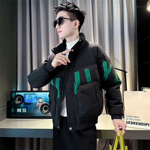 F171-P138控178社会小伙立领棉衣外套潮流修身棉服男图片